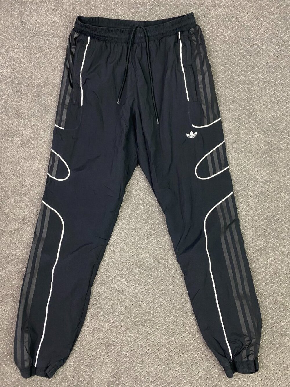 Adidas Flame Strike Track Pants Men's Medium Black Flamestrike Woven Cuffed